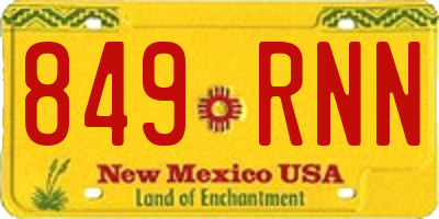 NM license plate 849RNN