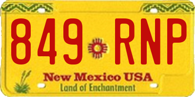 NM license plate 849RNP