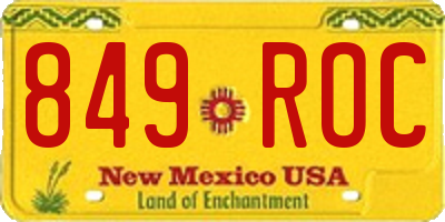 NM license plate 849ROC