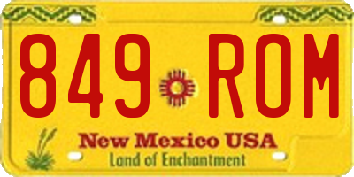 NM license plate 849ROM