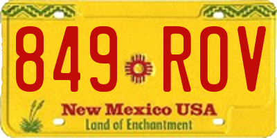 NM license plate 849ROV