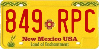 NM license plate 849RPC