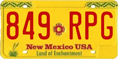 NM license plate 849RPG