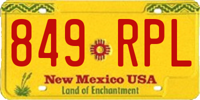 NM license plate 849RPL