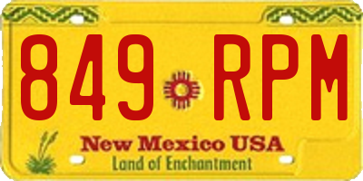 NM license plate 849RPM