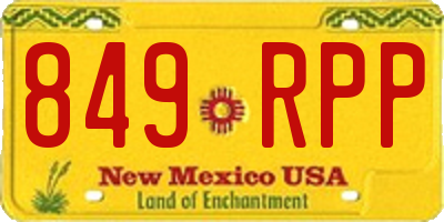 NM license plate 849RPP