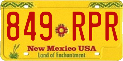 NM license plate 849RPR