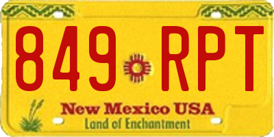NM license plate 849RPT
