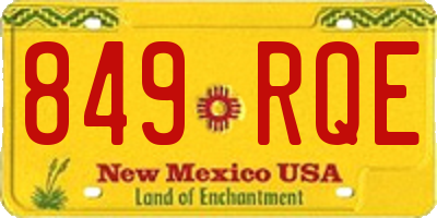 NM license plate 849RQE