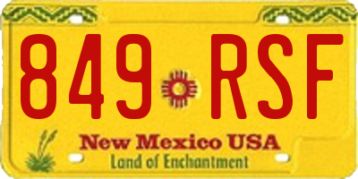 NM license plate 849RSF