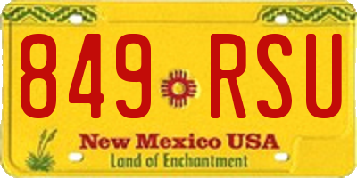 NM license plate 849RSU