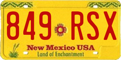 NM license plate 849RSX