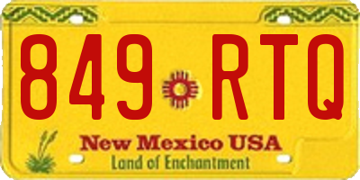 NM license plate 849RTQ