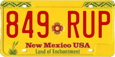 NM license plate 849RUP