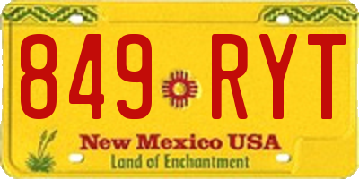NM license plate 849RYT