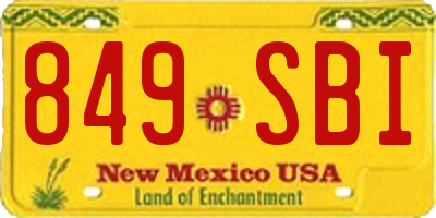 NM license plate 849SBI