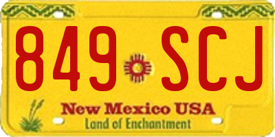 NM license plate 849SCJ