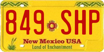 NM license plate 849SHP