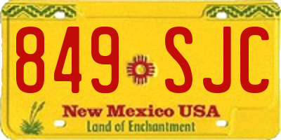 NM license plate 849SJC