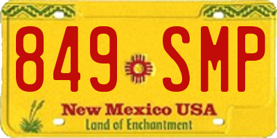 NM license plate 849SMP
