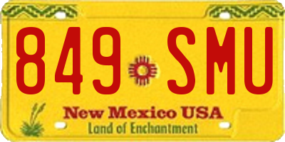 NM license plate 849SMU