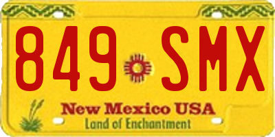 NM license plate 849SMX