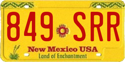 NM license plate 849SRR