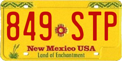NM license plate 849STP