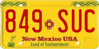 NM license plate 849SUC