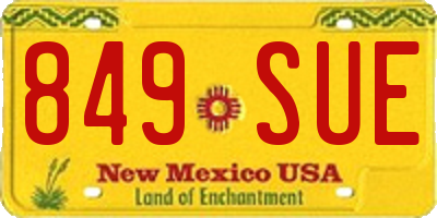 NM license plate 849SUE