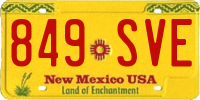 NM license plate 849SVE