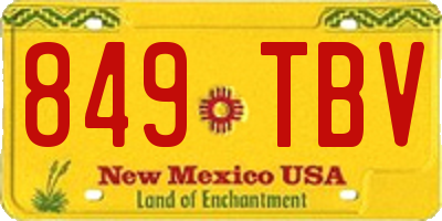 NM license plate 849TBV