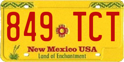 NM license plate 849TCT