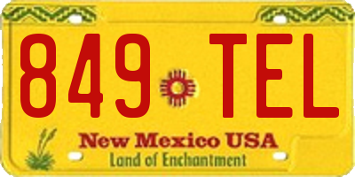 NM license plate 849TEL