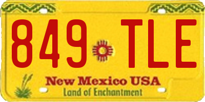 NM license plate 849TLE