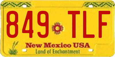 NM license plate 849TLF