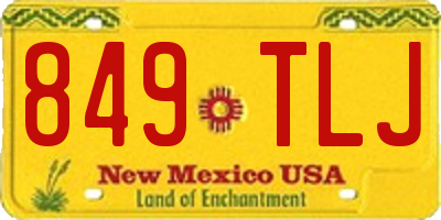 NM license plate 849TLJ