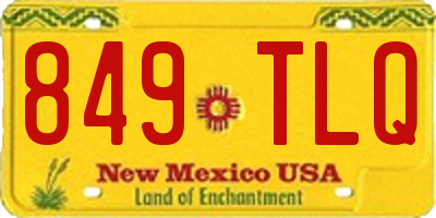 NM license plate 849TLQ