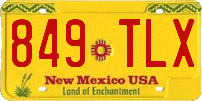 NM license plate 849TLX