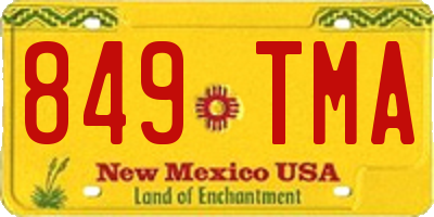 NM license plate 849TMA