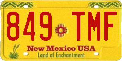NM license plate 849TMF