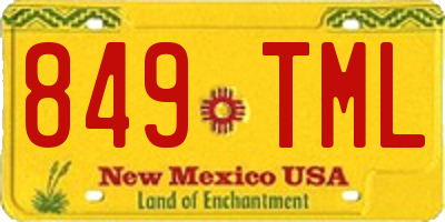 NM license plate 849TML