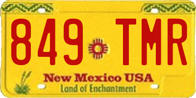 NM license plate 849TMR