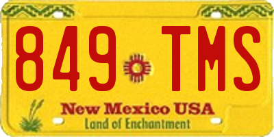 NM license plate 849TMS