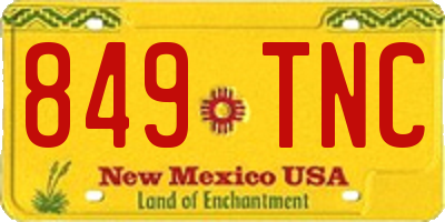NM license plate 849TNC