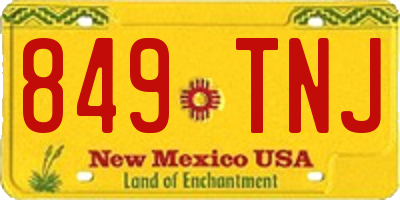 NM license plate 849TNJ