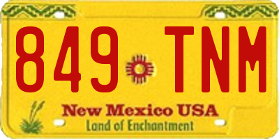 NM license plate 849TNM
