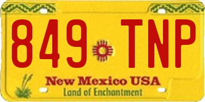 NM license plate 849TNP