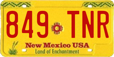 NM license plate 849TNR