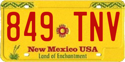 NM license plate 849TNV